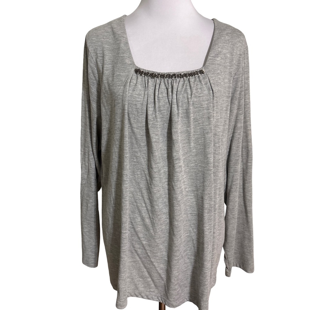 Croft & Barrow Light Gray Blouse